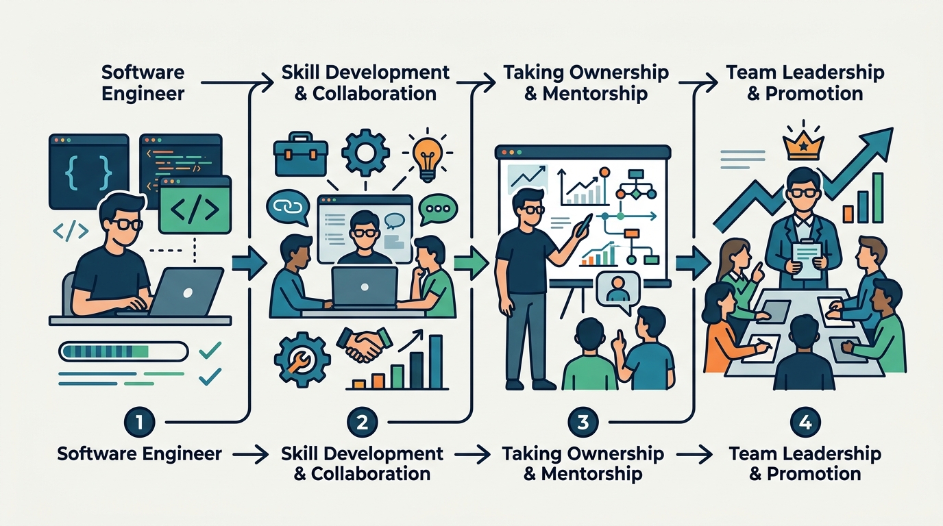 Featured image for "How to Get Promoted to Team Lead in Software Engineering"