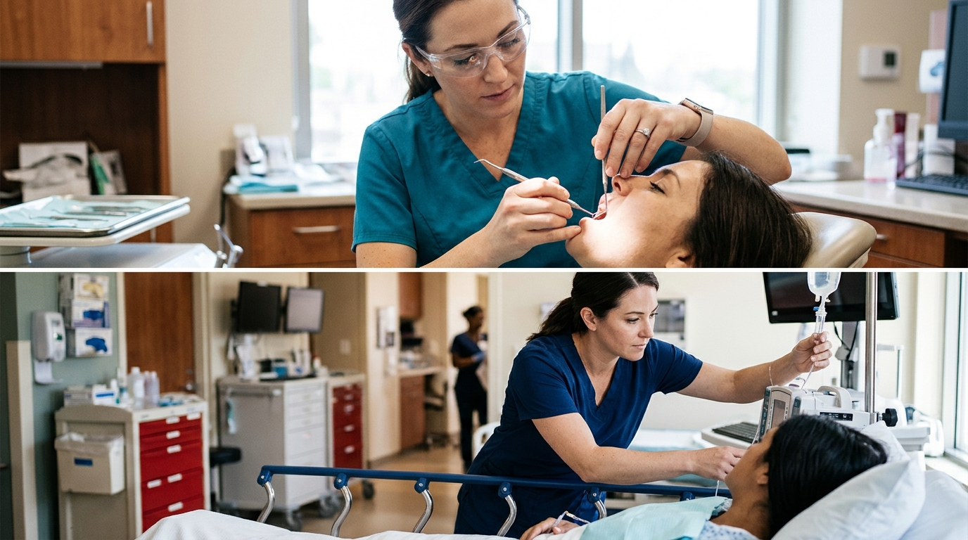 Featured image for "Is Dental Hygienist or Registered Nursing Better Paying?"